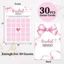 Bridal Shower Games 30 Guests, Bingo Bridal Shower Wedding Games for Reception, Rehearsal Dinner Engagement Party Activities Game Card/HL 009