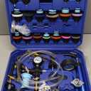 VTG VOGTEN 28PCS Coolant Pressure Tester & Vacuum Refill Kit,Radiator Pump Pressure Tester Kit for Automotive Cooling System Water Tank Leakage Detection (Blue)