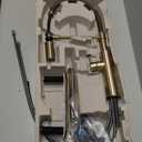 Delta Antoni Pro Style Commercial Kitchen Faucet with Pull Down Sprayer, Single Hole Brushed Gold, Single Handle, Champagne Bronze 18803-CZ-DST