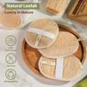 Natural Loofah Exfoliating Body & Facial Scrubber Set | 100% Plant-Based Shower Luffa Sponge for Deep Cleansing, Smooth & Glowing Skin | Bath Loofah for Women & Men