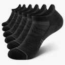CS CELERSPORT 6 Pack Women's Ankle Running Socks Cushioned Low Cut Tab Athletic Socks M