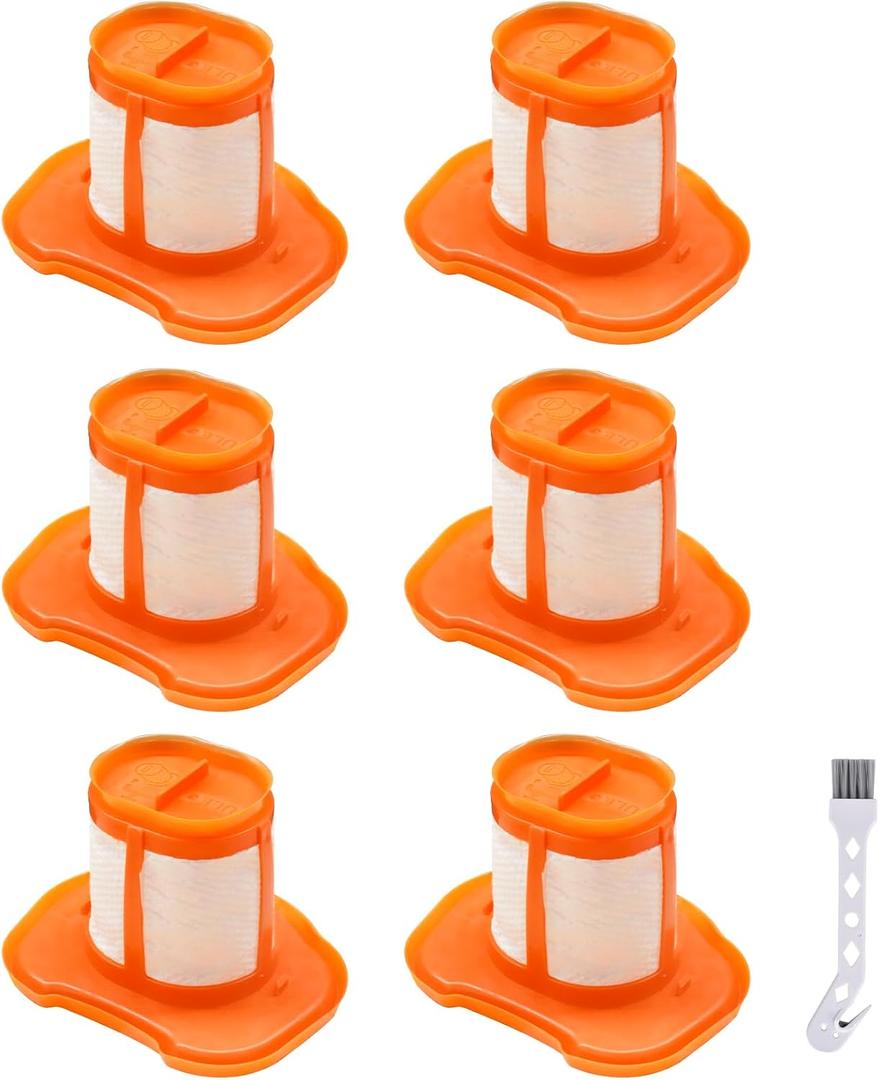 6 Pack HHVKF10 Replacement Filters Fit for Black and Decker Handheld Vacuum Filter Models HHVK HHVK320J HHVK320J10 HHVK320JZ01 HHVK515J HHVK515JP HHVK515JP07 HHVK515J00FF HHVK415B01