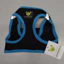 EcoBark Step in Dog Harness Reflective Soft Ultra Padded Mesh Dog Harnesses for  Medium size Dogs Eco-Friendly Comfort Secure Halter No Pull Adjustable Pet Vest (Medium-11 to 17 lbs-Chest Up to 16 in (Pack of 1), Black and Teal Trim).