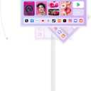 22 Inch Portable Smart Screen On Wheels, 1080P Touchscreen Display, Rolling TV with 13MP HD Build-in Camera, Android 12 OS,10W Stereo Speakers, Built-in Battery(6-8H),Remote Control, 6+128GB Storage