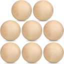 7 Pack 3 Inch Unfinished Wooden Balls, Wooden Round Ball, Natural Round Hardwood Balls, Wood Spheres for Crafts and DIY Projects and Decorations
