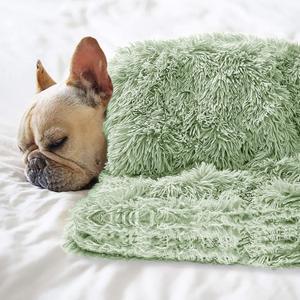 Petbuy Pet Dog Bed Blankets, Fluffy Fleece Dog Throw Blankets Sleep Mat,Soft Puppy Blankets Cat Kitten, S M L XL,Fuzzy Reversible Sherpa Blanket for Bed, Couch, Sofa, Travel,Washable & Lightweight (30 INCH X20 INCH, Green)