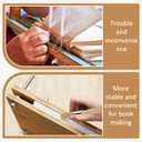DoubleFill 1 Set Wooden and Bamboo Book Press Book Binding Tool Portable Book Binding Kits Bookbinding Supplies Book Press Bookbinding for DIY Book (12 Inch)