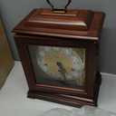 Howard Miller Boise City Mantel Clock II 549-638  Windsor Cherry Finish, Brass Finished Dial, Vintage Home Decor, Key-Wound, Triple-Chime Movement