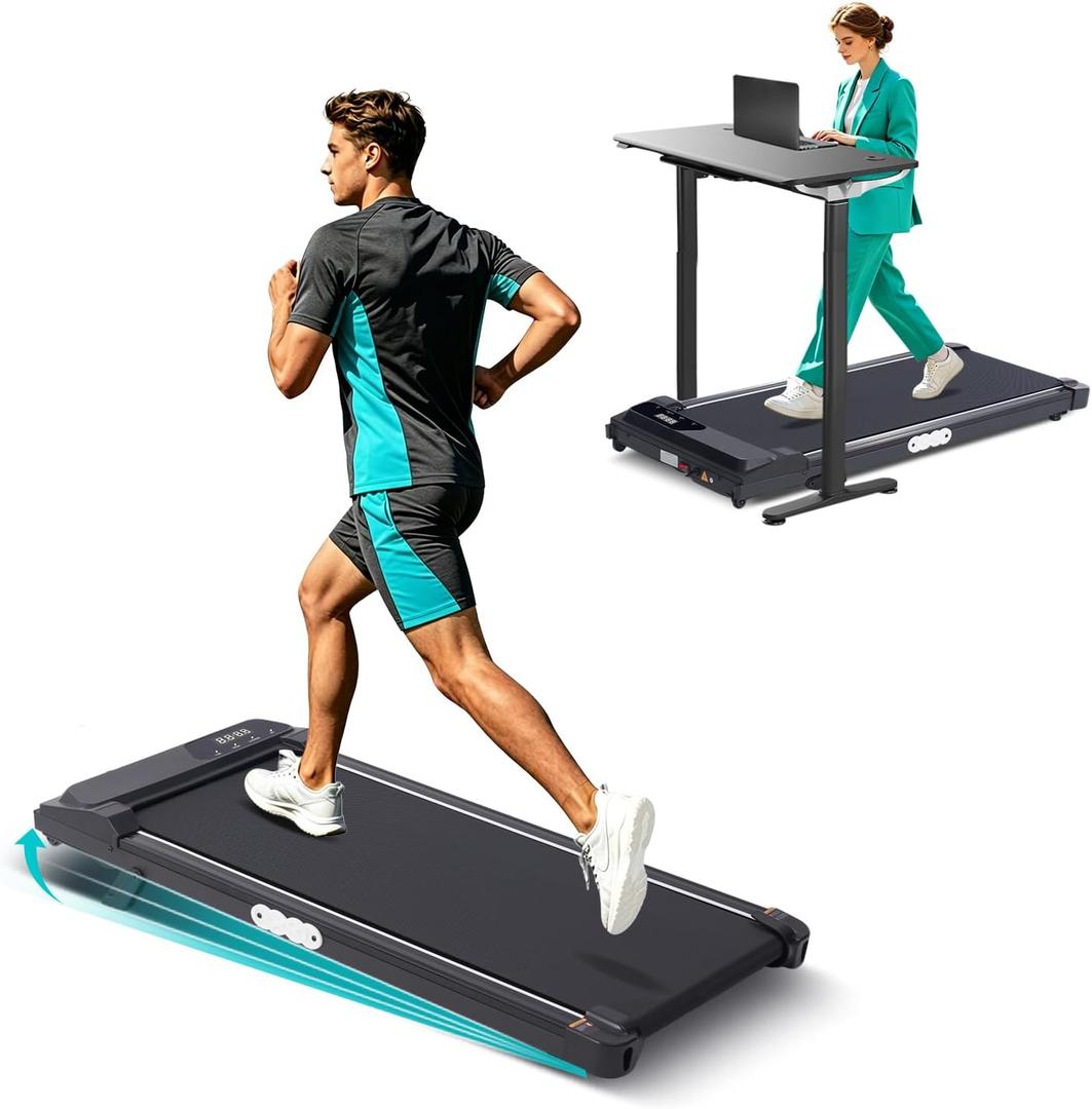 DIEEPEIY Portable Mini Walking Pad Treadmill with Incline for Home Small | Compact Under the Desk Treadmills with Incline, 3.0HP Electric Small Treadmills for Home Exercising, 0.6-7.6MPH, 350LBS