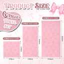 Peryiter 6 Pack Cotton Pink Bow Towels, Gifts for Mother's Day, Soft Absorbent Bath Towel Set, Cute Bathroom Decor, 2 Bath Cloth 2 Hand Towels 2 Washcloths