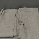 YoungsTex Short Linen Semi Sheer Curtains 45 Inch Length 2 Panels, Light Filtering Textured Window Drapes with Bronze Grommet for Kitchen Living Room Windows, 42 x 45 Inch