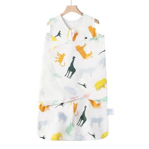 2 x Swaddle-Blanket Baby Girl & Boy Swaddles Newborn Infant Transition 100% Cotton Wrap Blankets, 3-Way Adjustable Wearable Blanket, TOG 1.0 (Colorful Zoo, 3-6 Month)