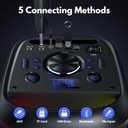 JYX Karaoke Machine for Adults, Big Bluetooth Party Speaker with LED Disco Light, Support TWS/USB/AUX/TF Card Input, Perfect for Outdoor, Home, Stage Subwoofers