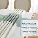 Laolitou Rectangle Tablecloth for Dining Table Rustic Farmhouse Kitchen Tables Cloth Coffee Table Cover, Cotton Linen Fabric Small Rectangle Tablecloths, Green Stripe, 55x86 Inch