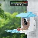 Osoeri Bird Feeder with Camera - Solar Smart Bird Feeder with AI Identify, 1080P HD Auto Capture Birds Video, Real-Time Alerts, Gifts for Family and Friends, 2.4GHz WiFi