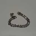 19MM Light Metal Thick Cuban Link Chain for Dogs, 18'' Silver Dog Chain Collar for Small Medium Dogs