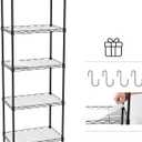 WORKPRO Storage Shelves, 5-Tier Metal Shelving, Garage Wire Rack, 17-3/8"W x 11-1/2"D x 51-1/2"H, 550 LBS Load Capacity, Standing Food Shelving Unit, Adjustable Shelf for Kitchen Pantry Closet Garage