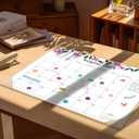 Gannyfer Desk Calendar 2026 with Desktop Mat, Simplified Large 22" x 17" Desktop Pad Calendar, 18 Month Desk Calendar, Use Now to Dec 2026, Office Supplies Perfect for Home School and Office - Apricot(6 Stickers Included)