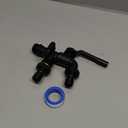 Antrader Black Double Taps Water Faucet,1/2" Pure Copper Frost Proof Outside Spigot Replacement,2 Way Wall Mounted Brass Water Tap with Independent Handle for Lawns,Balcony,1Pcs