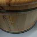 9.84in Tall Wood Foot Soaking Tub with Lid and Massage Roller, Pedicure Bowl for Feet, Portable Traditional Wood Foot Bath Basin for Massage Relaxing, Fatigue Relief