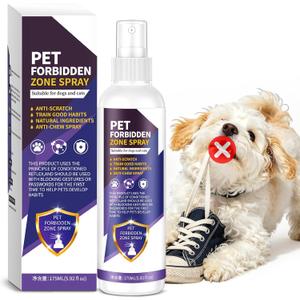 Bitter Apple Spray for Dogs & Cats, No Chew Anti Chew Spray, Natural Alcohol Free Dog Deterrent Spray, Stop Dog Chewing Licking Biting, Indoor Outdoor Furniture Protection Training Spray, 5.92 fl oz