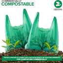 200 Pack Thank You Bags Disposable Eco Grocery T-Shirt Bag with Handles for Supermarket, Groceries, Produce, Shopping, Trash, Small Commercially Compostable Baggies Bulk