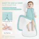 HAPIU Rayon Made from Bamboo Winter Baby Sleep Sack 2.5 TOG, 2-Way Premium Zipper, Warm Quilted Wearable Blanket (0-6 months, Sage)