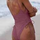 Women's Sexy One Piece Bathing Suit Tummy Control Swimsuit (M)