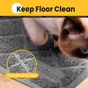 Conlun Cat Litter Mat Litter Trapping Mat, 35" x 23" Premium Durable PVC Grid Mesh with Scatter Control, Non-slip, Less Waste Cat Litter Box Mat, Grey 2 Pack