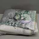 Artoid Mode Grey Snowman Deer Tree Christmas Area Rug, Winter Home Decor Low-Profile Washable Area Rugs for Entryway Bedroom Living Room Laundry Room Indoor 5x7 Feet