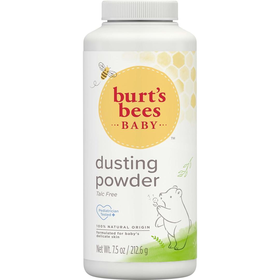 Burt's Bees Baby Dusting Powder, 100% Natural Origin Baby Powder Talc-Free, 7.5 oz. Bottle