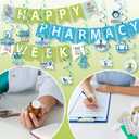 3 x Breling 45 Pcs Pharmacy Technician Day Decorations Including Banner Hanging Swirls Wall Decor Holiday Celebrating Events for Festival Supplies