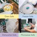 Anyday 2 Pack 2.5 Cup Microwavable Glass Lunch Containers With Glass Lids, Microwave Safe Lunch Bowls with Lids for Work, Food Storage, Bento Box Meal Prep Container