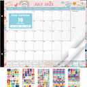 Eyrozill Desk Calendar 2025-2026 Jul 2025 to Dec 2026, Large Desktop/Wall Calendar 17" × 22", Monthly Planner for Home, School, Office