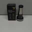 Sangcon 2 in 1 Electric Salt and Pepper Grinder Set Shaker - Automatic Salt and Pepper Grinder Mill Dual Combo, Battery Powered One-Handed Operation Refillable with Light Adjustable Ceramic Grinder