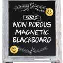 LotFancy 15x12 Magnetic Chalkboard Sign - Small Whitewash Wood Framed Tabletop Chalk Board Easel, Standing & Wall Hanging Menu Board for Kitchen, Wedding, Caf, Office (Includes 1 Pen & 2 Magnets)