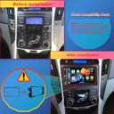 7" Double Din Car Stereo with Wireless Apple CarPlay,Car Radio Build-in Bluetooth 5.2,IPS Touchscreen 1024x600,FM Radio,Backup Camera,Dual USB,Type-C Fast Charging,GPS Navigation,Subwoofer,Car Play