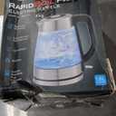 Mueller Rapid Boil Electric Tea Kettle 1.8L  Borosilicate Glass & Stainless Steel  BPA-Free Hot Water Boiler, LED Light, Auto Shut-Off, Boil Dry Protection Fast Water Heater  Kitchen Appliances