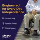 Drive Medical Blue Streak Lightweight Wheelchair - Portable Folding Mobility Aid - Swing-Away Footrests - Desk Arms - Durable Steel Frame - Easy Transport & Storage - 18-Inch Seat