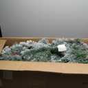 8 ft. Pre-Lit Hinged Artificial Christmas Tree Snow Flocked with 9 Modes Remote Control Lights