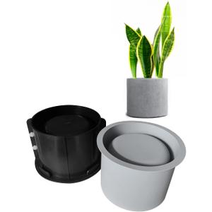 Large Round Silicone Planter Mold, Reusable Round Shape Concrete Clay Plaster Moulds for DIY Homemade Succulent Plant Pots, Durable Home Decor Garden Decorations Mould Concrete Molds