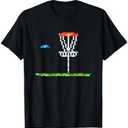 Disc Golf Men Disc Golf 8 Bit Basket T-Shirt, XL