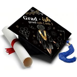 Dunzoom Grad Cap Topper Black Women She Did Graduation Cap Topper Class of 2026 DIY Decor Kit for Graduation Ceremony Motivational Inspirational Decor African Art