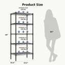 DUMOS 5-Tier Metal Storage Shelves, Wire Shelving, Storage Rack, 23.2" W