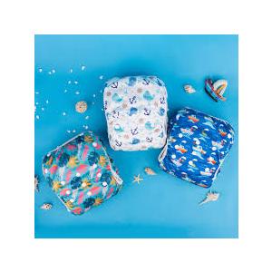 Babygoal Baby Swim Diapers 3 Pack for 0-8 Months Infant Girls and Boys, Reusable Adjustable Washable for Swimming Lessons (Small)