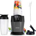 Liebe&Lecker Blender with 1200W-Peak-Watts, Powerful Smoothie Blender Smart Technology Blended Frozen Fruit for Smoothies, with Two 28-oz To-go Cups & Spout Lids