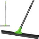 DALIPER Rubber Floor Squeegee with 24” Heavy Duty Silicone Rubber Scraper Head and 60” Long Adjustable Handle, Shower Squeegees for Concrete Floor, on Multi-Surface Tile Glass Pool Garage Cleaning