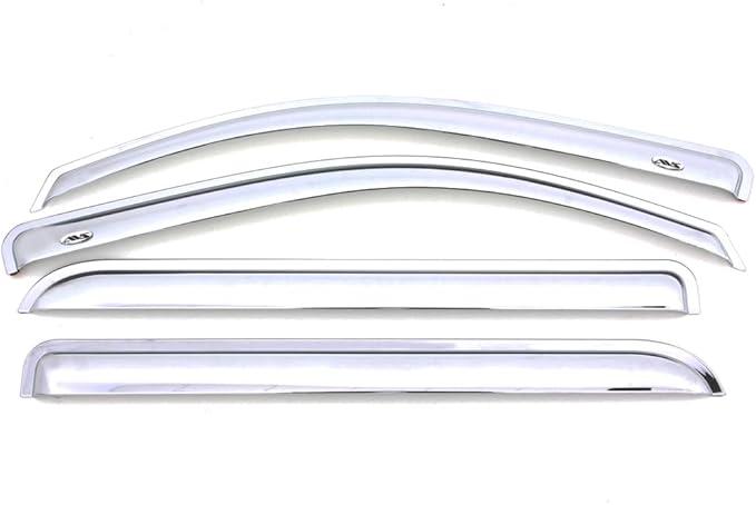 Auto Ventshade [AVS] Outside Mount Rain Guards for 2015-2024 Ford Edge | Window Vent Visors, 4 pcs. - Chrome | 684930