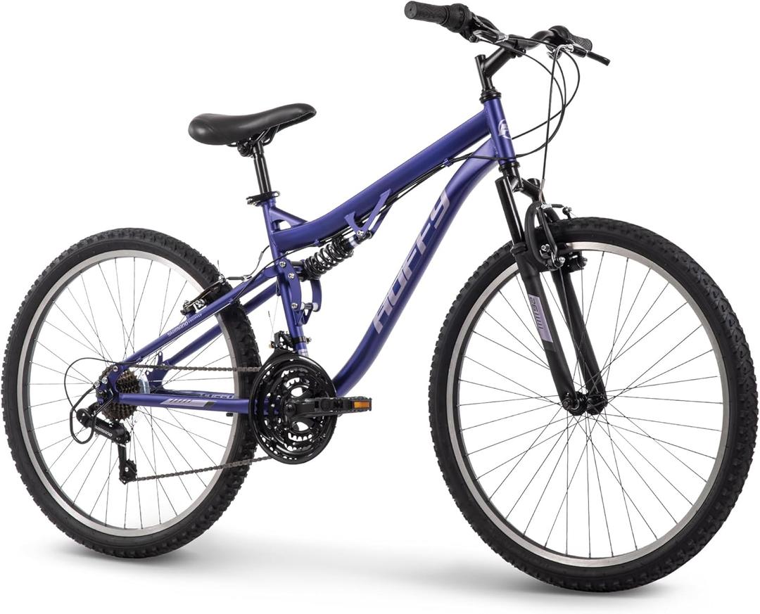 Huffy Stone Mountain Bike for Men and Women, 26, 6-Speed (20) or 21-Speed, Front or Dual Suspension (Varies), Multiple Colors, Adjustable Saddle, Shimano Equipped, All-Terrain Tires
