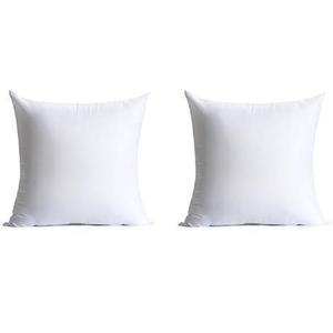 Calibrate Timing 18 x 18 inches Pillow Inserts, Set of 2 Hypoallergenic Brushed Microfiber Liner Down Alternative Filled Square Cushion Throw Pillow